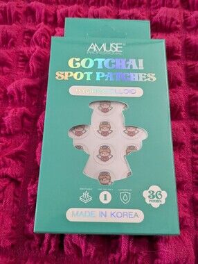 Amuse Cosmetics Gotcha! Hydrocolloid Spot Patches x36 NIB - Angel Character